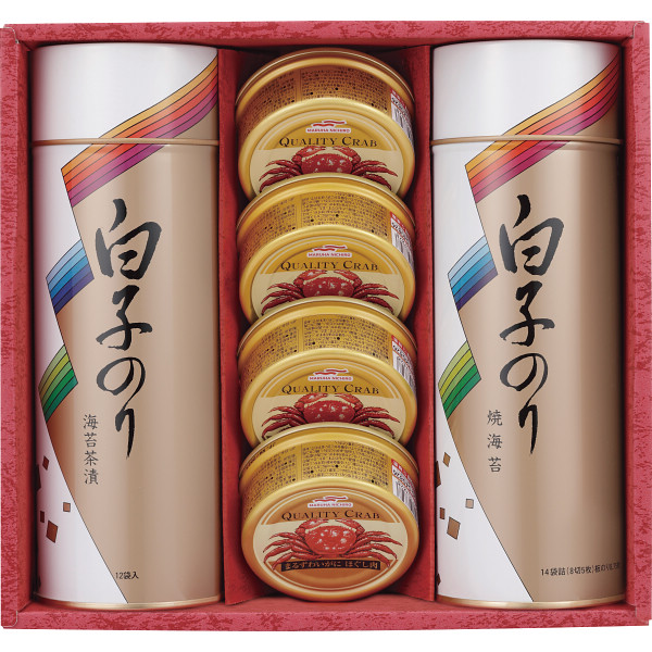 白子のり　のり・かに缶詰合せ