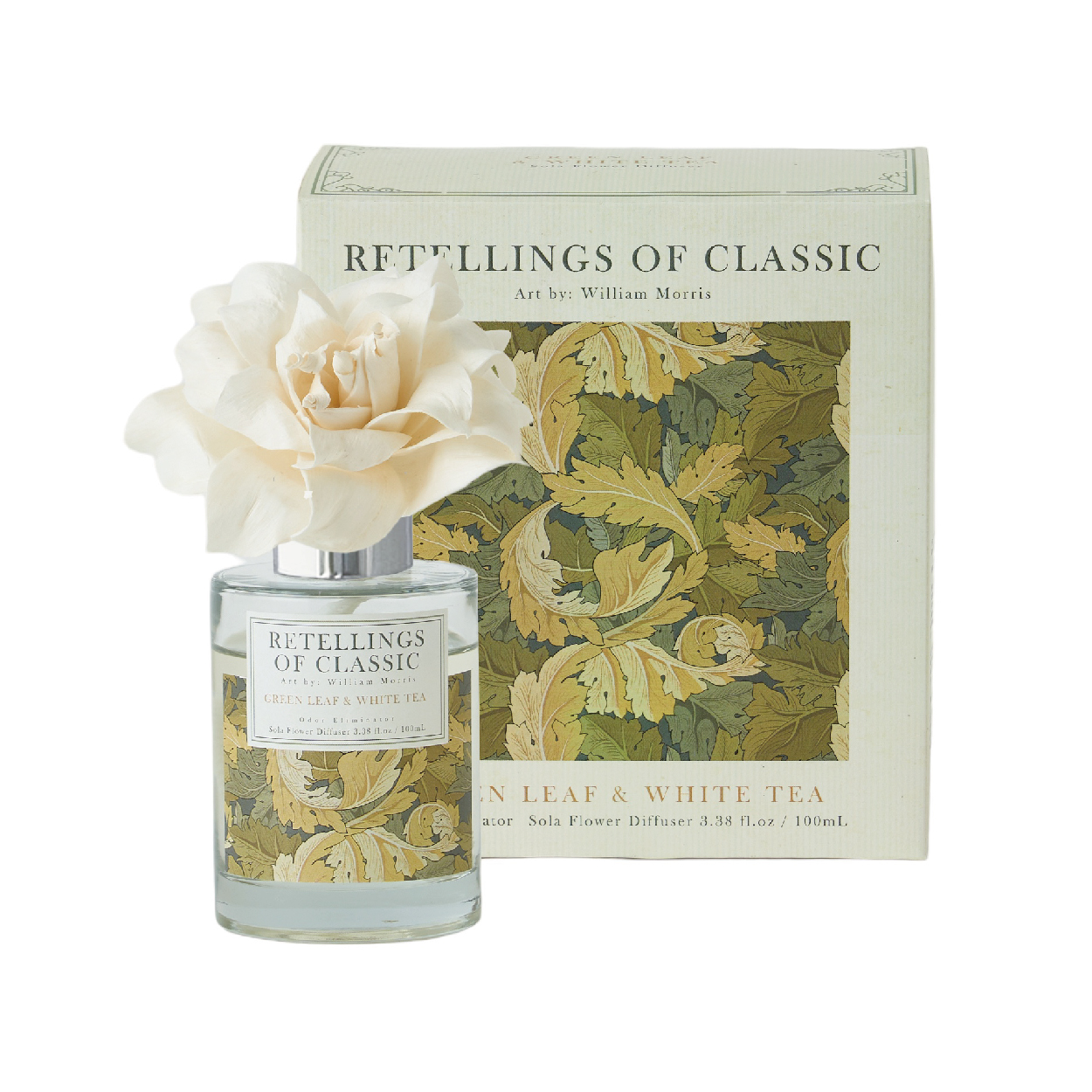 【ウィリアム・モリス】ソラフラワーディフューザー（グリーンリーフ・ホワイトティの香り）