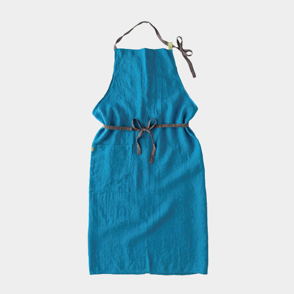 【Lino e Lina】フルエプロン マノン ミノルカブルー