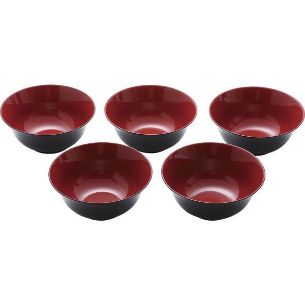 山中塗 多用丼５客揃