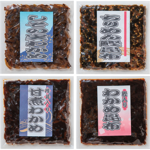 釜炊き佃煮・塩昆布詰合せ ４袋入