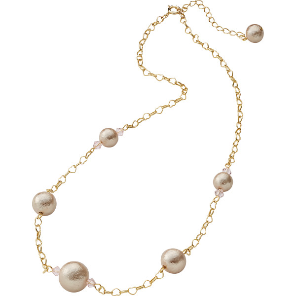 アトリエエトラ コットンパールネックレスブラウン