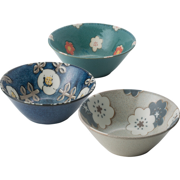 ノルディックフラワー ボウル３個セット