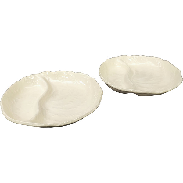 萬古焼 仕切付ランチプレート２枚組