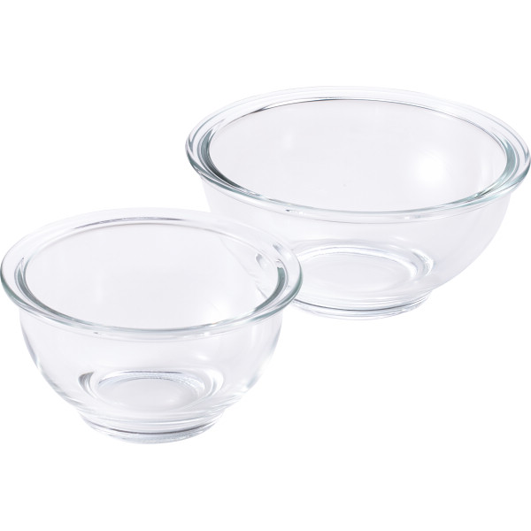 クラルテ　耐熱ガラス製クッキングボウル２点セット
