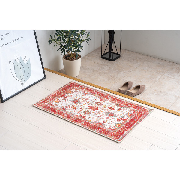 つまづきにくい薄型玄関マットレッド