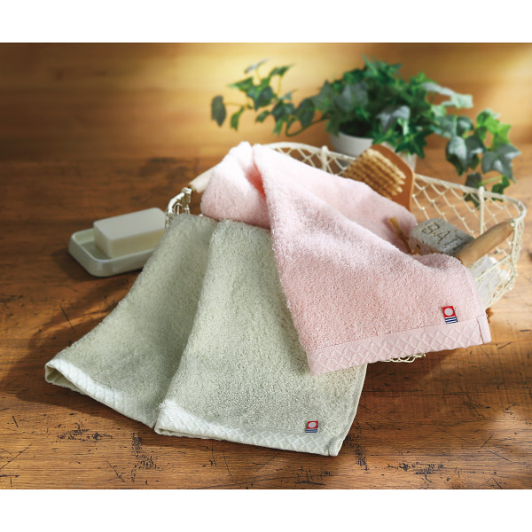 やさしいたおる　フェイスタオル２枚セット（色指定不可）