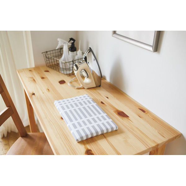 平型ちょい掛けアイロン台チェックグレー