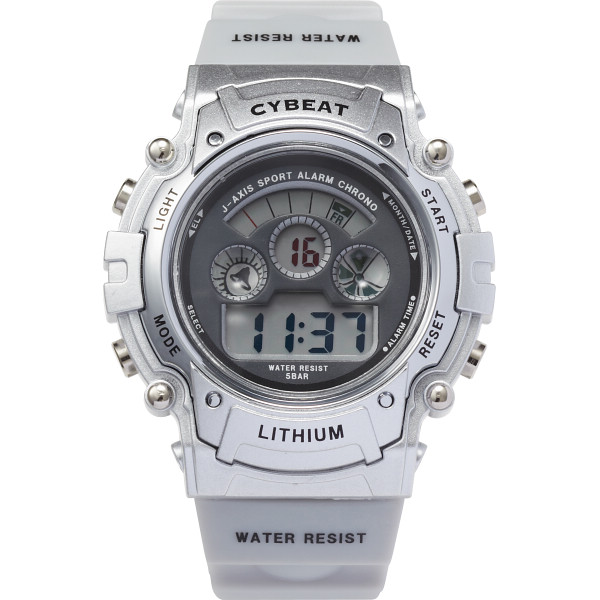 ５気圧防水デジタルＥＬバックライトウオッチシルバー