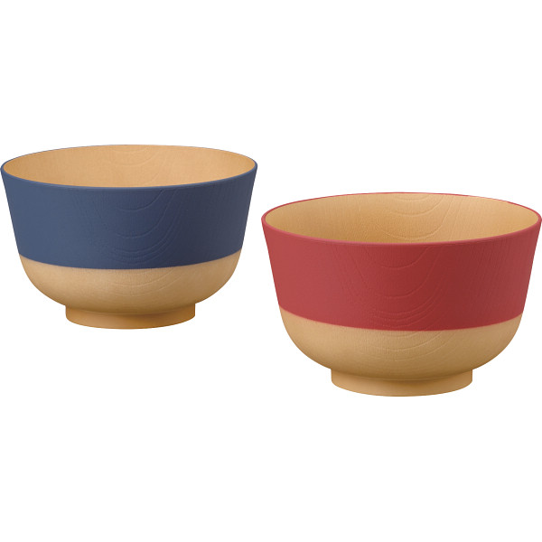 やさしい彩り どんぶり るり色／あかね色