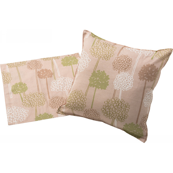 クッションカバー２枚セット ＜アリウム＞グリーン