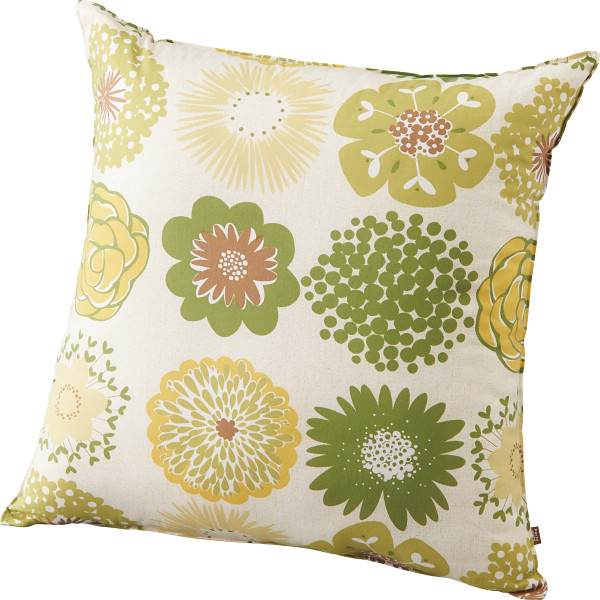 クッション（フラワードット）グリーン