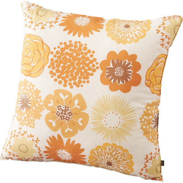 クッション（フラワードット）オレンジ