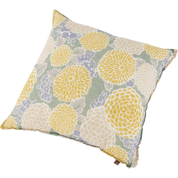 クッション　花毬グリーン