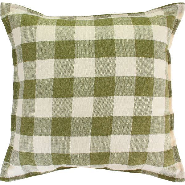 セアテクッション　カントリーチェックグリーン