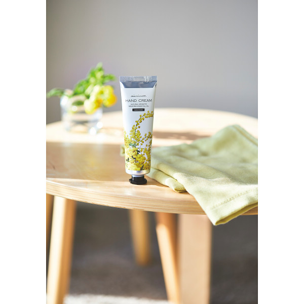 ミアミモザ ハンドクリーム＆ＯＣＳ認証オーガニックガーゼフェイスタオルセット