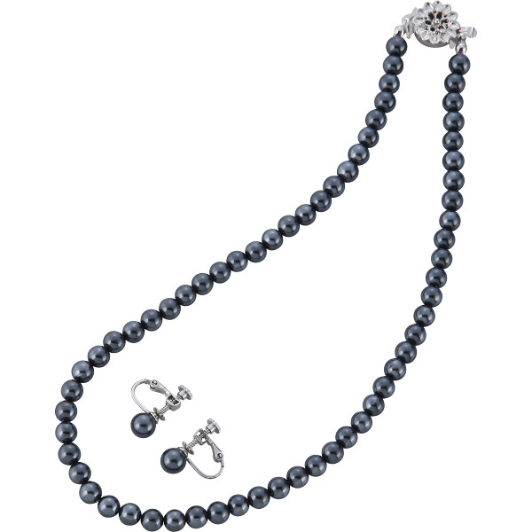 泉州産貝パールセットダークグレー