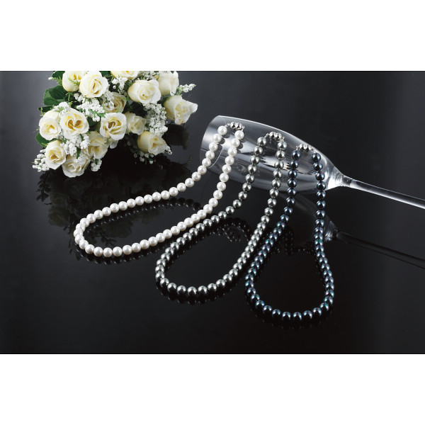 貝パールマグネットネックレスホワイト