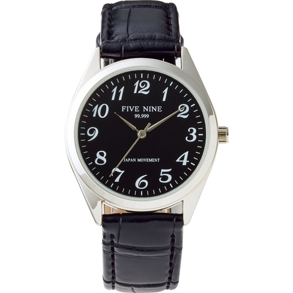 ファイブナイン メンズ腕時計ブラック文字盤