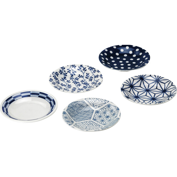 染小紋 中皿５枚揃