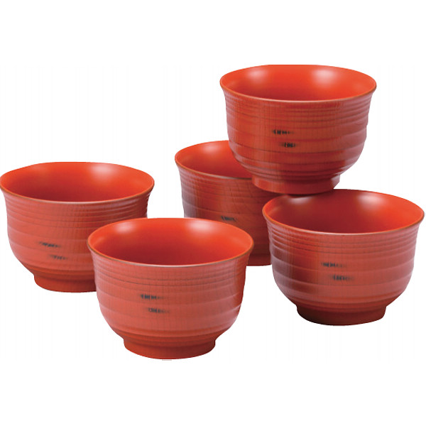 山中塗 根来汁椀５客揃