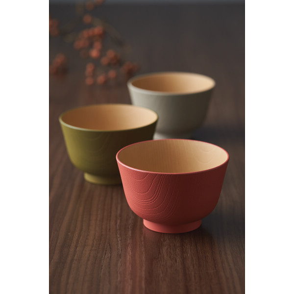 アースカラー　抗菌汁椀揃