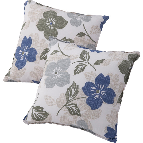 トスクッション２個セット（北欧モダン）ブルー