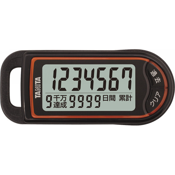 タニタ ３Ｄセンサー搭載歩数計 億歩計ブラック