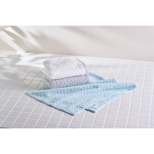 ナチュクル ふわふわ無撚糸 フェイスタオル３枚セット