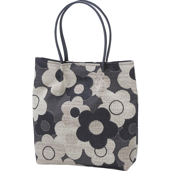 尾州織ミニ手さげブラック