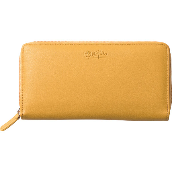 アッシュエル ラウンドファスナー長財布イエロー