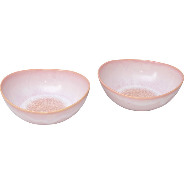 萩焼 ガラス釉 ペア鉢モモイロ