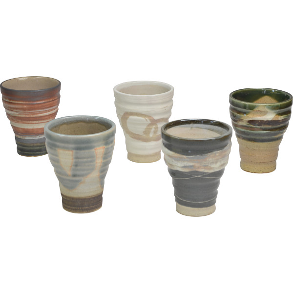 土物フリーカップ５客揃