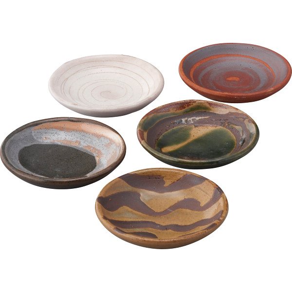土物文様小皿５枚組