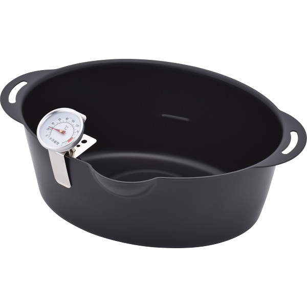 プチオーバル 揚げ鍋（温度計付）