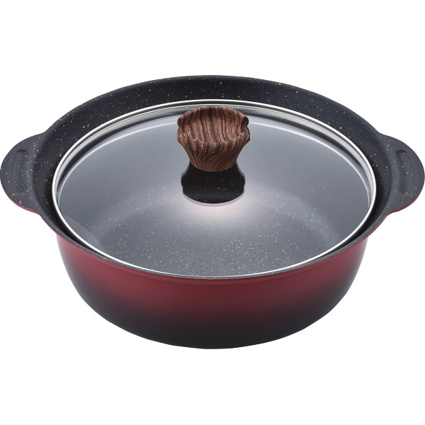 彩食庵 フチ付卓上鍋（２４ｃｍ）