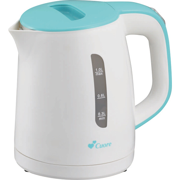 クオーレ 電気ケトル（１．０Ｌ）ブルー