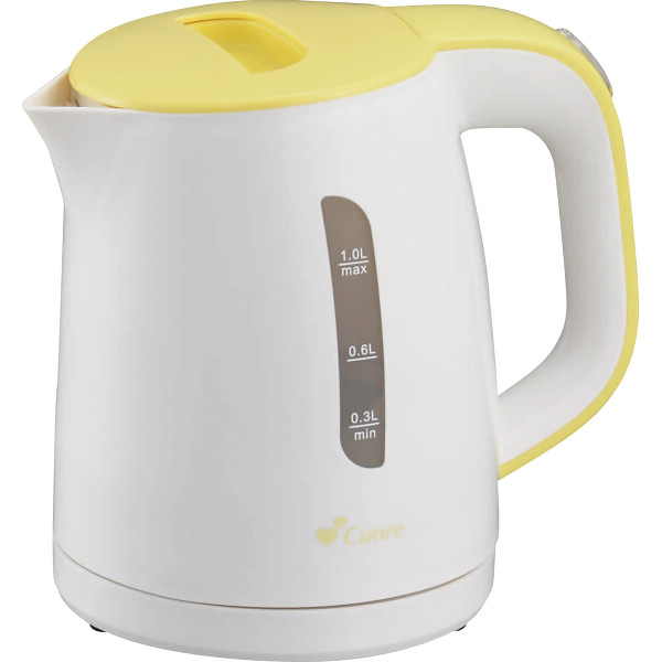 クオーレ 電気ケトル（１．０Ｌ）イエロー