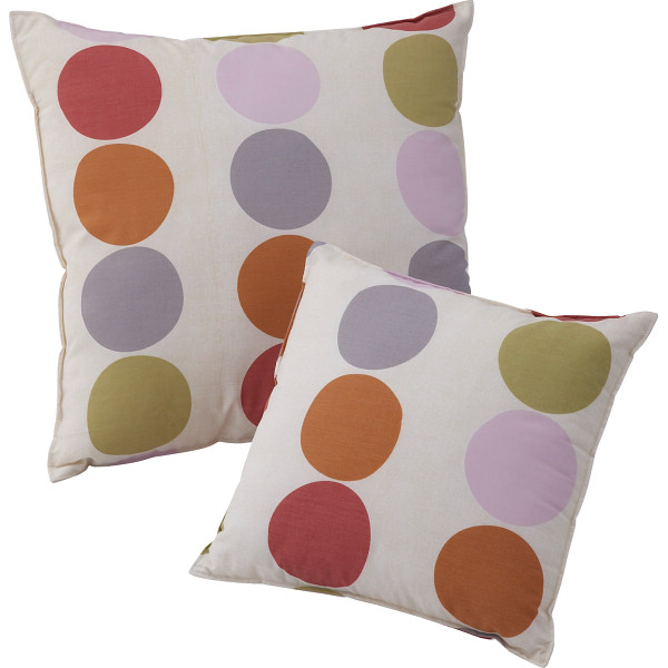 大小クッションセット（ドット）アイボリー