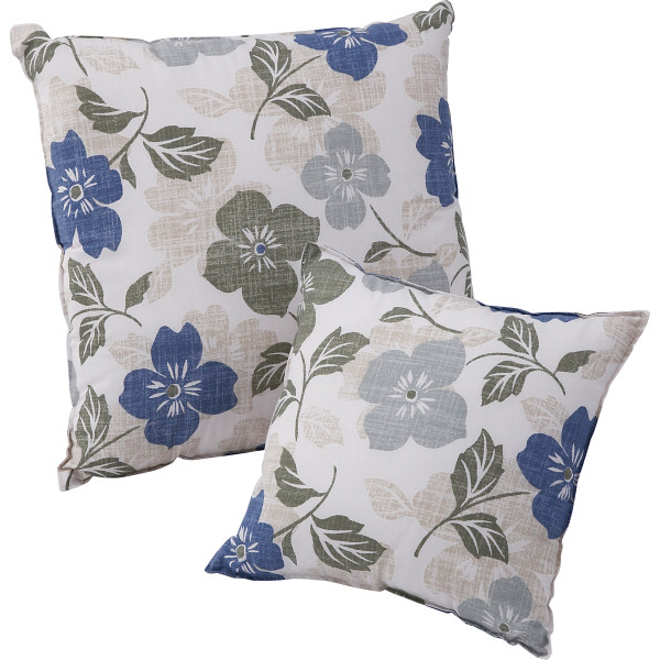 大小クッションセット（北欧モダン）ブルー