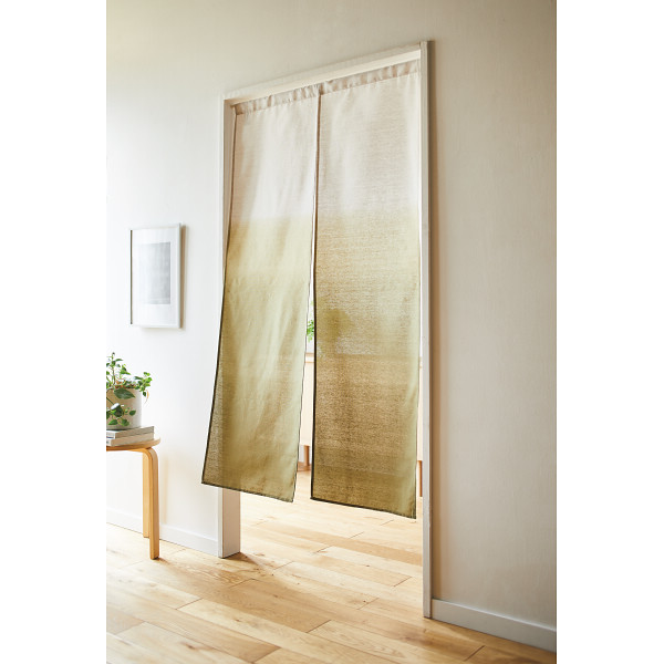 のれん（段ぼかし）グリーン