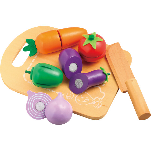 木製おままごとセットやさい