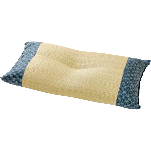 もちもち　い草くぼみ枕ブルー