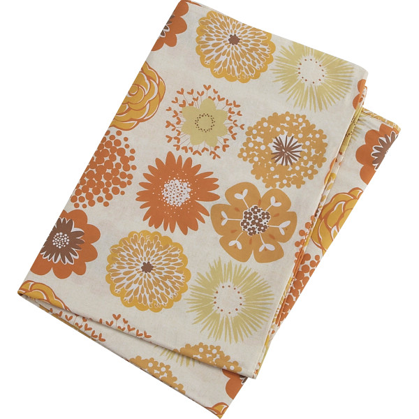 敷ふとんカバーフラワーオレンジ