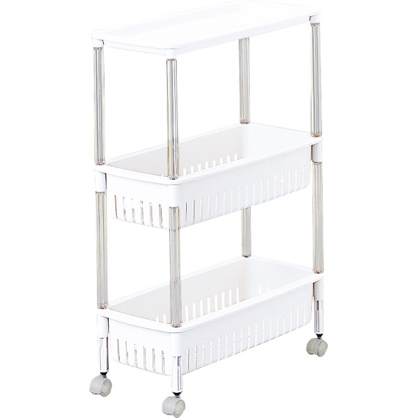 ルーチェ　キッチンワゴン３段ホワイト