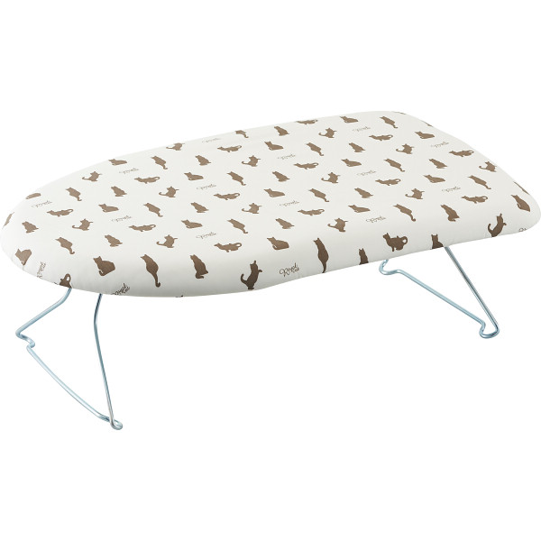 軽量スチールメッシュアイロン台ネコプレスホワイト