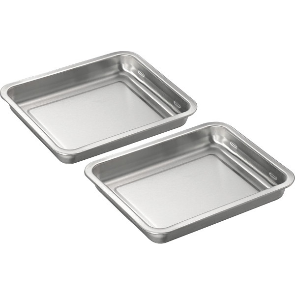 燕三　重ねて使えるステンレス角バット（２枚）