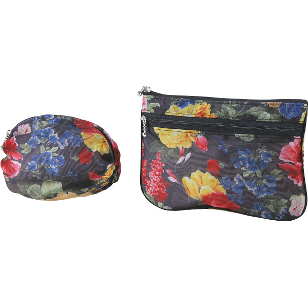 日本製オーガンジーポーチセットブラック