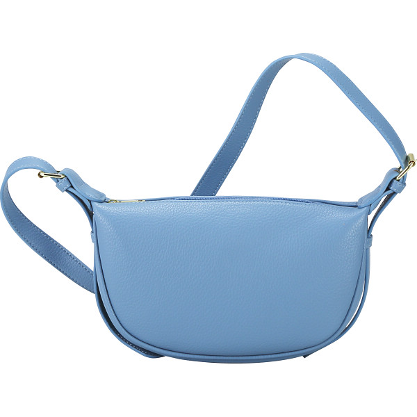 ヴィアデルトリトーネ　ハーフムーンショルダーバッグブルー
