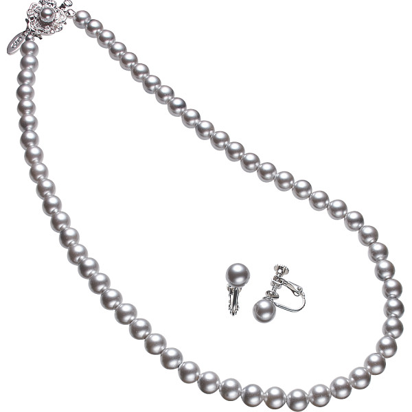 ユキコハナイ パール２点セットグレー